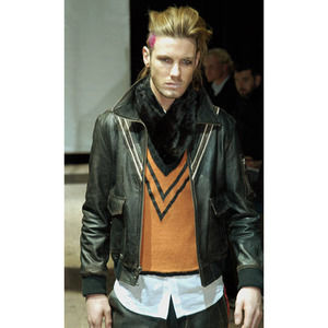 Buckler by Andrew Buckler Leather Motorcycle Jacket Size Small